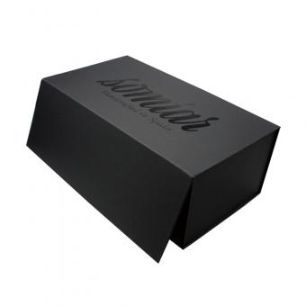 Classic Black Cardboard Foldable Magnetic Paper Boxes