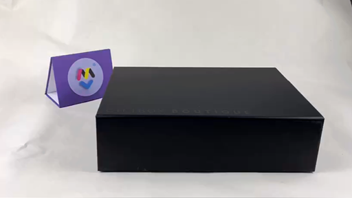 caja de regalo magnética de cartón negro personalizado con logo de revestimiento uv